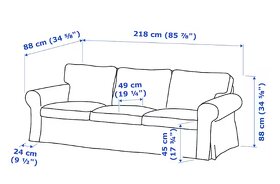 Ektorp Ikea - gauč sedací souprava pohovka - 4