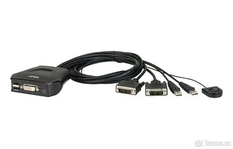 Přepínač 1mon,klávesnice, myš, USB na 2 PC/NTB - 4