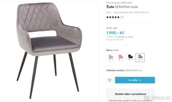 Sada 4x židle - SERAFINA - 4