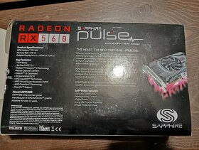 Sapphire Radeon PULSE RX 560 OC, 4GB GDDR5 - 4