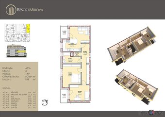 Prodej bytu 3+kk s lodžii, 89,12 m2, Mírová, Rychnov nad Kně - 4