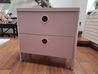 Zásuvková skříňka IKEA BUSUNGE se 2 zásuvkami, světle růžová - 4