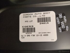 Nová přední kapota motoru BMW 3 F30 F31, 12-15, 41007290944 - 4