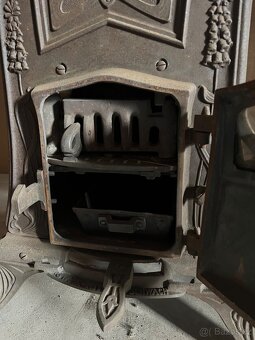 Starožitná secesní litinová kamna PATENT METEOR - REZERVACE - 4