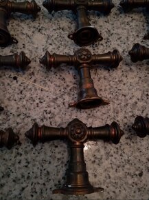 Starožitné mosazné kličky - cena za KUS - 4