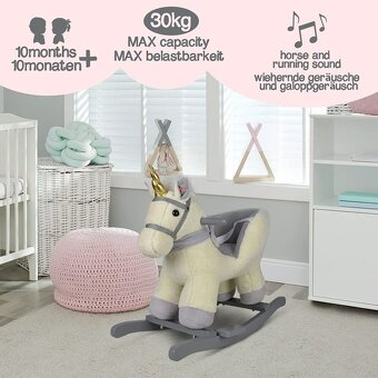 Plyšový houpací jednorožec - 4