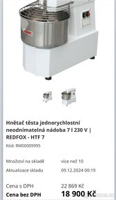 Hnětač těsta jednorychlostní na 15kg - 4