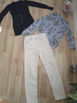 Marks Spencer elastické džíny UK 12/M vč. topů - 4