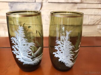 2 STAROŽITNÉ SBĚRATELSKÉ SKLENICE- LEDOVÉ DĚTI- NÁDHERNÉ - 4