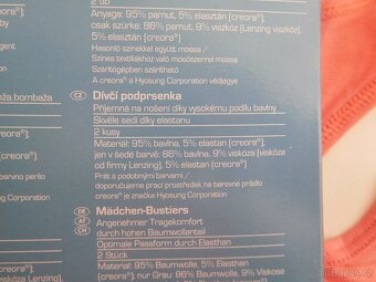 Dívčí podprsenka vel. 134/140, ponožky vel. 34-36 - 4