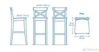 Barový stůl a židle Ikea Leksvik Ingolf - 4