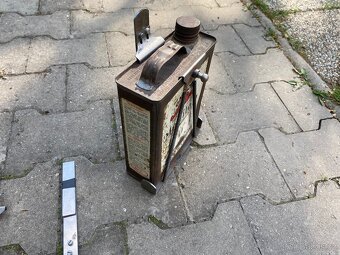 Držák olejové plechovky na předválečný motocykl Jawa Čz aj. - 4