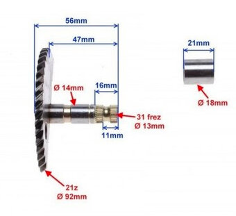 Start segmenty pro GY6 50ccm 139QMB a pastorek - 4