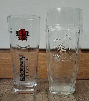 Sklenice, ušáky- Staropramen, Birell, Starobrno, Kozel - 4