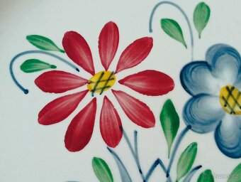 STAROŽITNÝ FAJÁNS TALÍŘ SARREGUEMINES RUČNĚ MALOVANÝ - 4