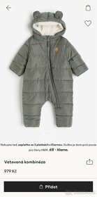 Zimní kombinéza H&M, černá vel. 74 - 4