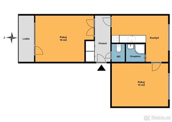 Prodej bytu 2+1 s lodžií , ca 56 m2, s lodžií v Liberci. - 4