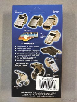 Kovová píšťalka Thunderer 63, délka 5 cm – více ks - 4