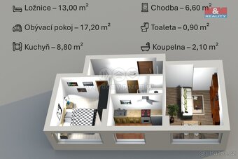Prodej bytu 2+1, 48 m², Vlašim, ul. A. Roškotové - 4