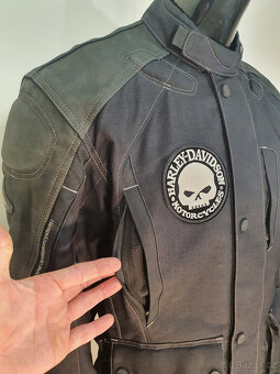 Mohawk MVS-1 Kůže Textil bunda na moto Harley XL - 4
