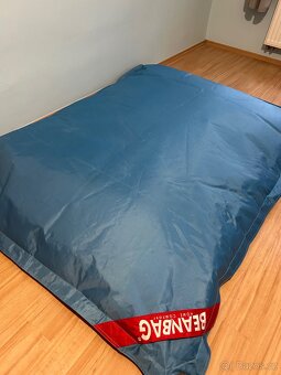 Sedací pytel/vak BeanBag s popruhy modré barvy - 4