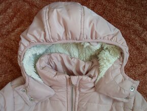 Růžová bunda bundička s kožíškem - 152 - 4