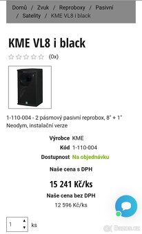 Set reproboxů: 2x KME VL8i + KME VB15 - 4
