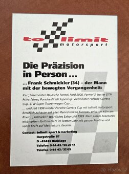 Frank Schmickler motorsport originální autogram - 4
