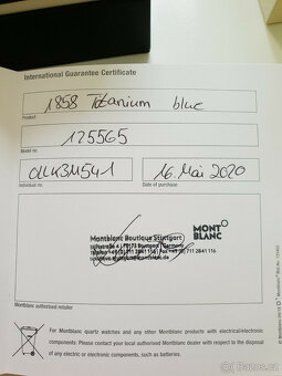 Montblanc 1858 Geosphere, nové, nenošené, veškeré papíry, kr - 4