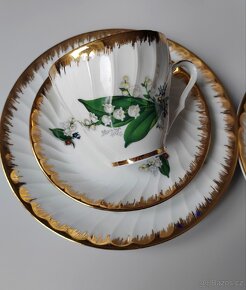 Vynikající porcelánové čajové trio od Mitterteich - 4