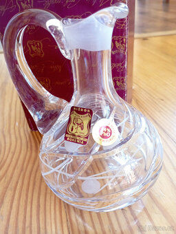 Broušená karafa na ocet/olej ze sklárny Rückl a synové s.r.o - 4