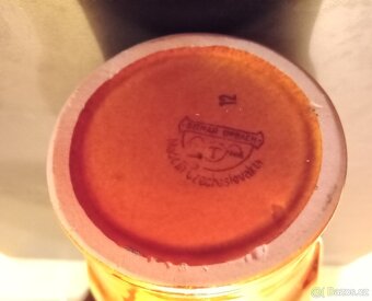 Retro džbán Ditmar-Urbach, šest pivních pohárků. - 4