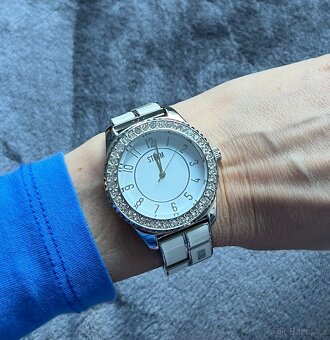 Dám. bílé hodinky Storm, Swarovski kamínky, sleva 3.990 Kč - 4