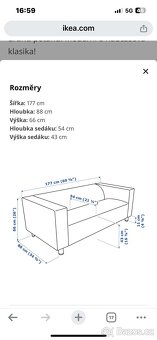 Kožená imitace pohovka zanovni Ikea - 4