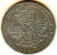 Mince Marie Terezie 1/2 tolar křížový 1764 Brusel - 4