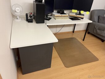Deska stolu Ikea 75x150cm + 2 černé nohy - 4