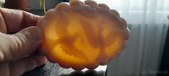 Starožitná doza Holubičky růžová - 4