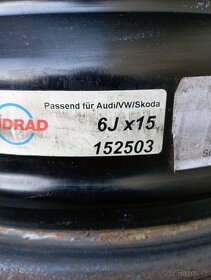 Plechové disky 15" Škoda,VW, - 4