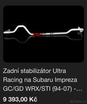Subaru impreza WRx/STi 2000-2007 zadní stabilizátor - 4