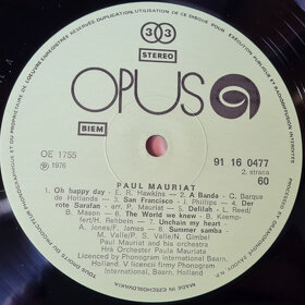 Paul Mauriat And His Orchestra 1976 LP, stav VG+ / VYPRANÁ - 4