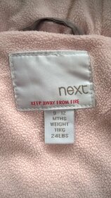 Starorůžová zimní bunda/kabátek Next vel. 80-86 - 4
