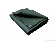 Zakrývací plachta KATARO zelená / šedá PVC 550g/1m² - 4