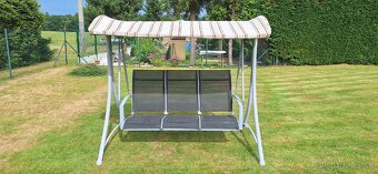 Zahradní houpačka - lavice Hollywood šedá - 4