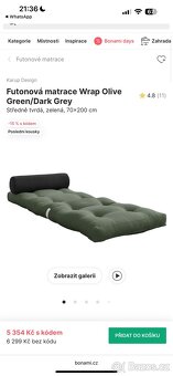 Futonová matrace Wrap Olive - 4