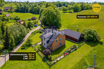 RD po rekonstrukci Horní Žukov s pozemkem 20.620m2, 132533 - 4
