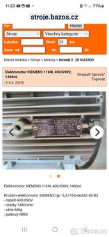 Elektromotor Siemens 11kw - - 4