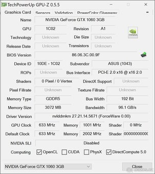 ASUS NVIDIA GeForce GTX 1060 3 GB - 4