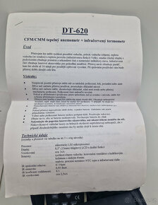 ruční Thermo-anemometr CEM DT-620 - 4