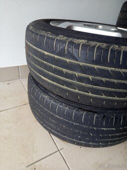 4 originální R15 Alu disky s pneu na Saab 900, Saab 9-3 - 4