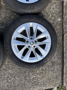 Alu kola Škoda 5x112 R17 včetně pneu Continental 205/55/17 - 4